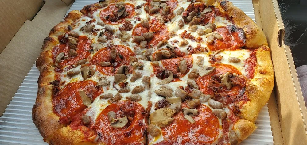 Pepperoni Bacon Ground Beef and Mushrooms